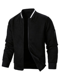 Hagen Quilted Zip Up Bomber Jacket