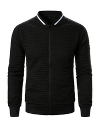 Hagen Quilted Zip Up Bomber Jacket