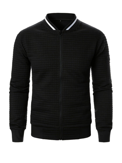 Hagen Quilted Zip Up Bomber Jacket_8