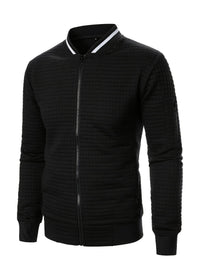 Hagen Quilted Zip Up Bomber Jacket