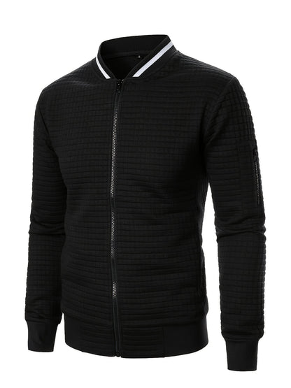 Hagen Quilted Zip Up Bomber Jacket_9