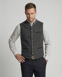 Paget Embroidered Stand Collar Waistcoat