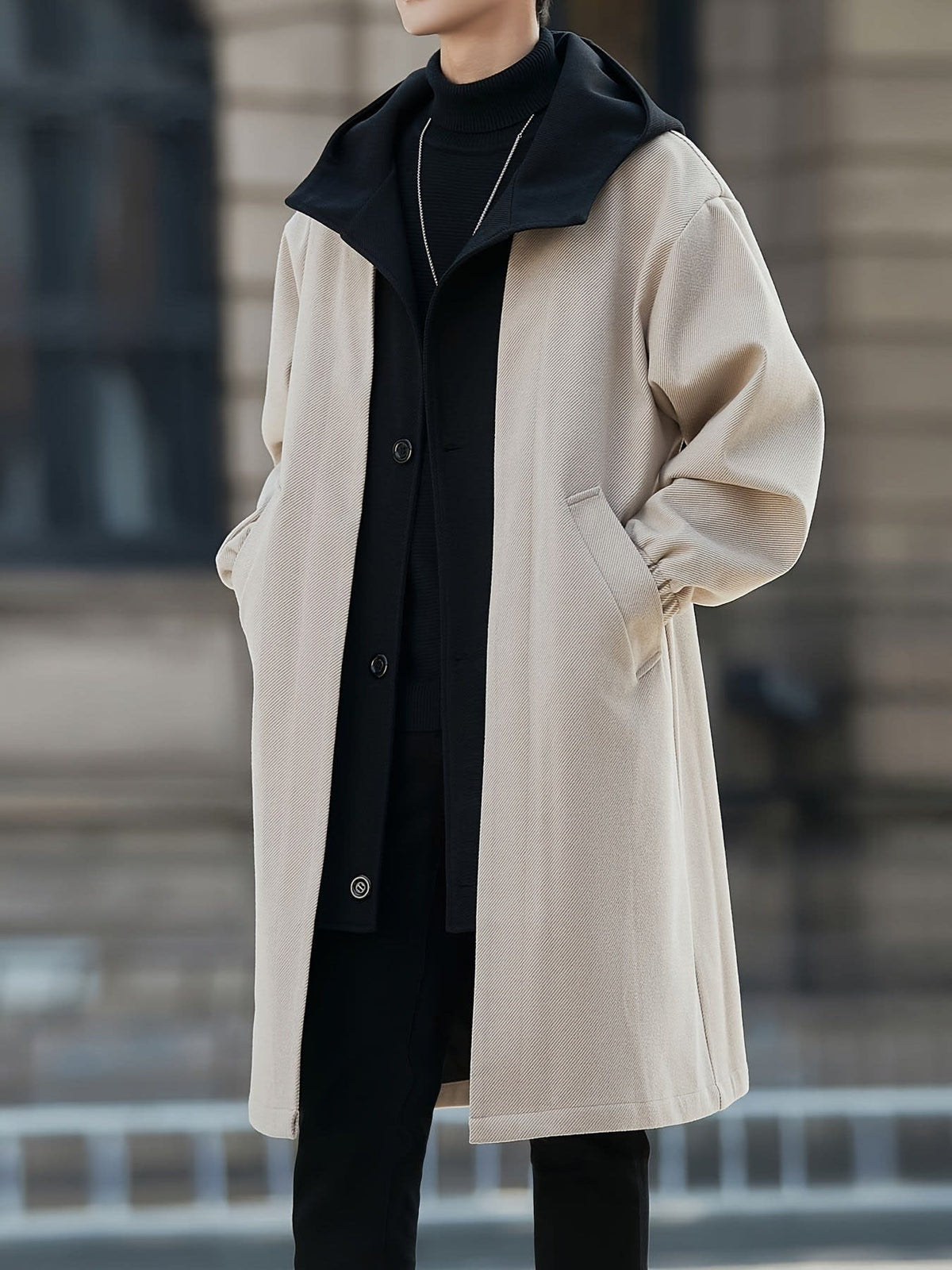 Durant Twill Longline Hooded Coat