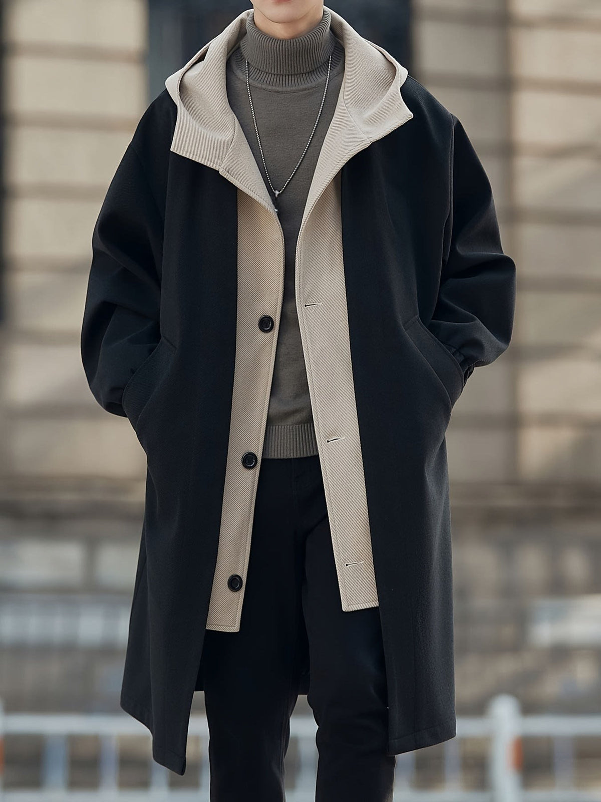 Durant Twill Longline Hooded Coat