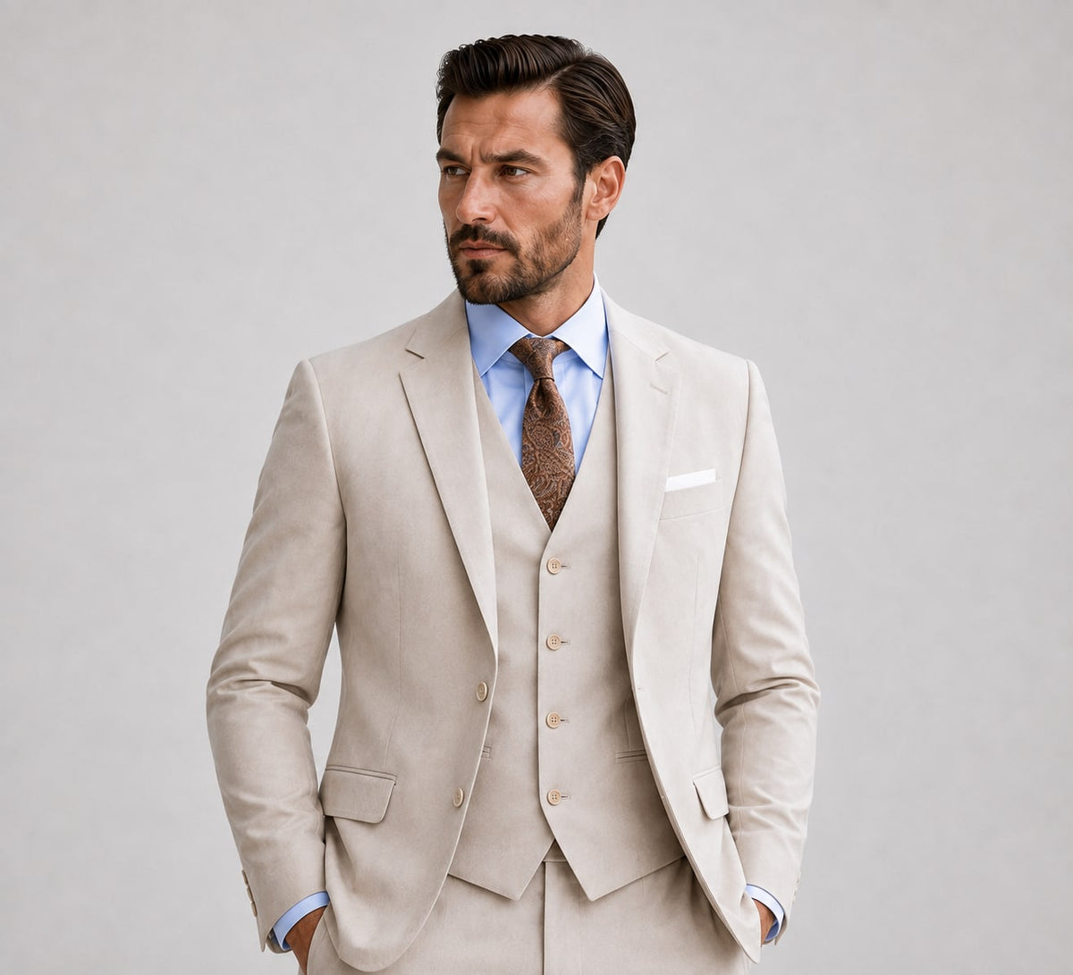 Lancaster Slim Fit Three Piece Suit_4