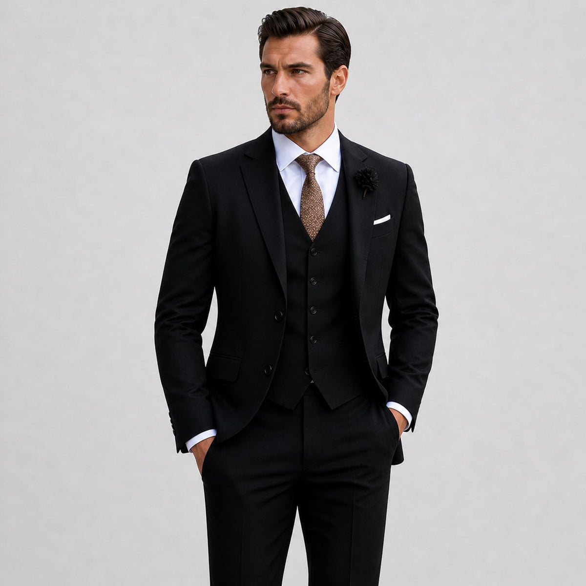 Lancaster Slim Fit Three Piece Suit_5