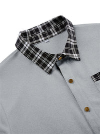 Locke Waffle Knit Check Trim Long Sleeve Shirt