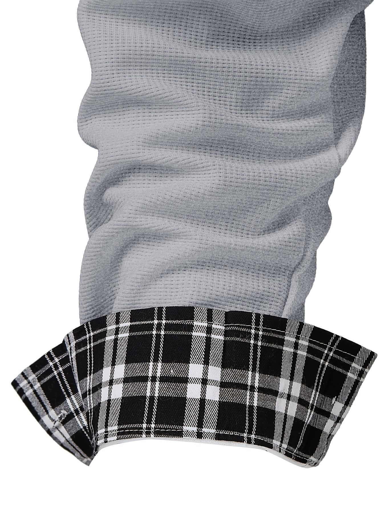 Locke Waffle Knit Check Trim Long Sleeve Shirt_9