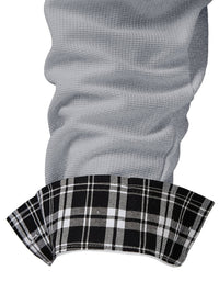 Locke Waffle Knit Check Trim Long Sleeve Shirt