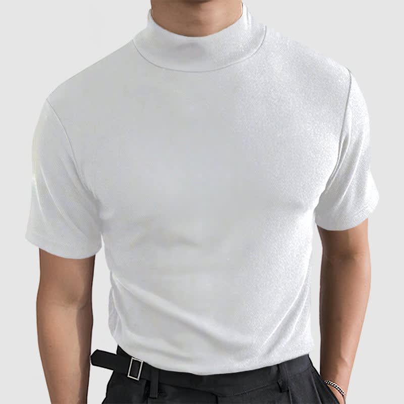 Enoch Cotton Mock Neck T-Shirt