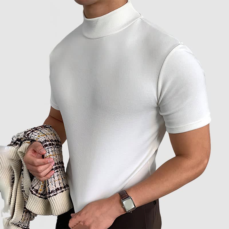 Enoch Cotton Mock Neck T-Shirt