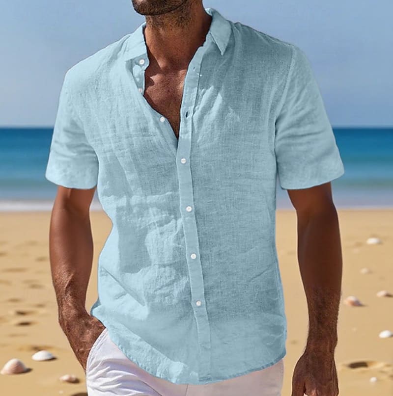 Liam Relaxed Short Sleeve Beach Shirt_1