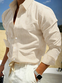 Norman Seersucker Stripe Long Sleeve Shirt