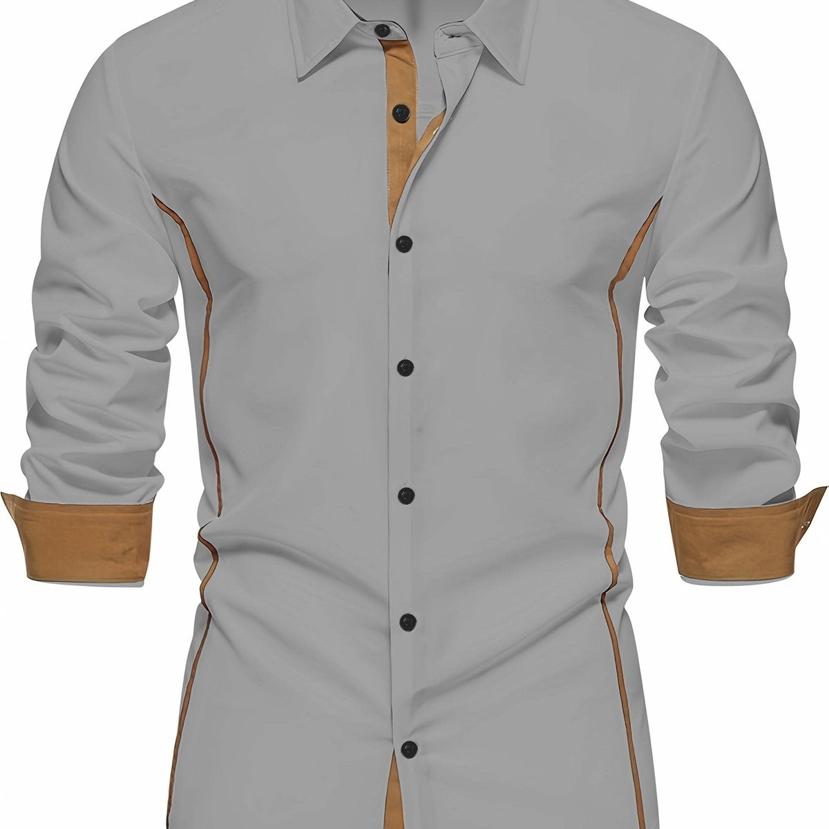 Grover Contrast Trim Long Sleeve Shirt