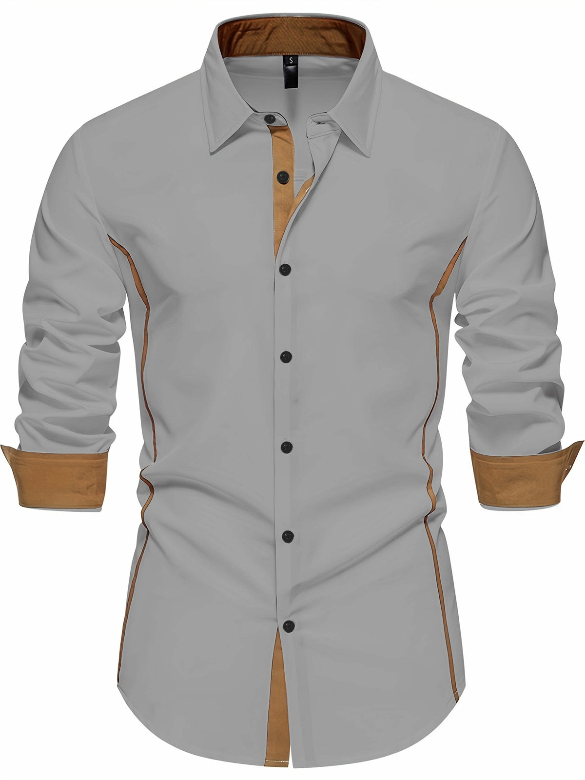 Grover Contrast Trim Long Sleeve Shirt
