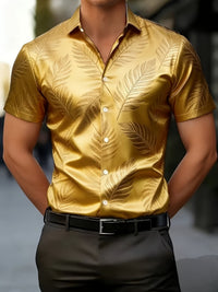 Mallory Feather Print Short Sleeve Shirt