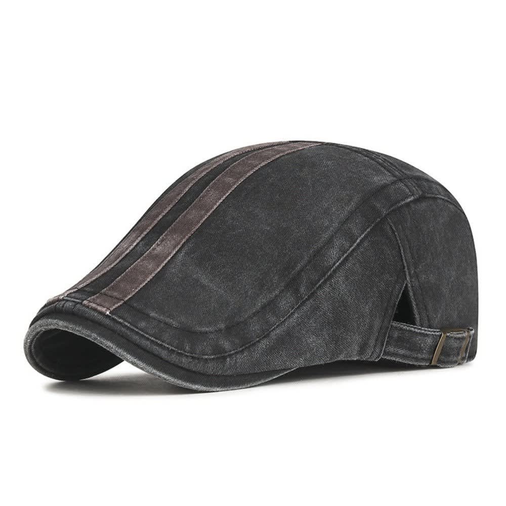 Rigby Washed Stripe Flat Cap