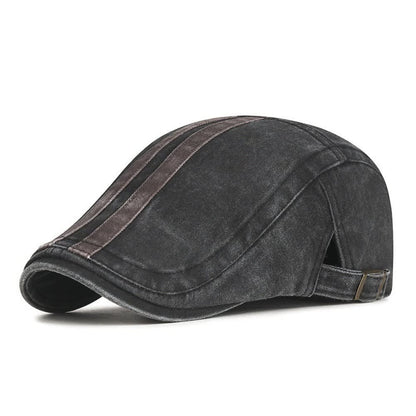 Rigby Washed Stripe Flat Cap_4
