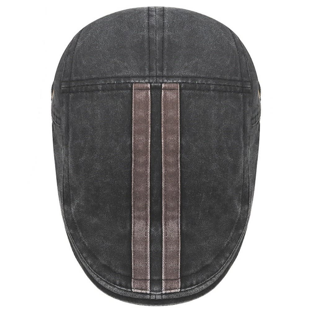 Rigby Washed Stripe Flat Cap
