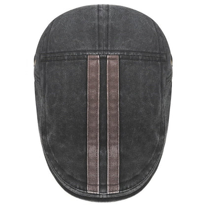 Rigby Washed Stripe Flat Cap_7
