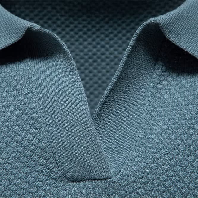 Chandler V Neck Breathable Polo_2