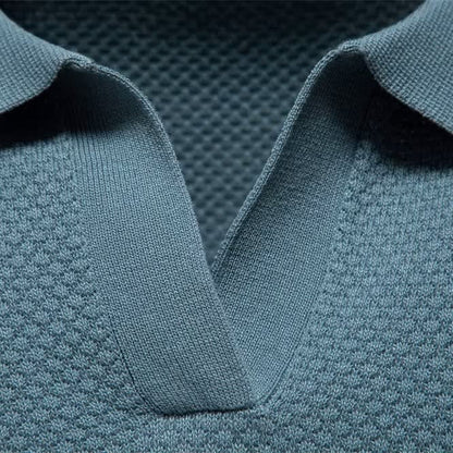Chandler V Neck Breathable Polo_2