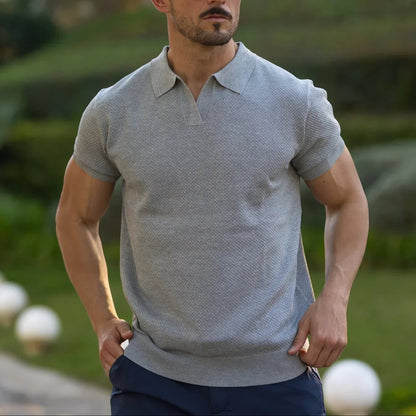 Chandler V Neck Breathable Polo_5