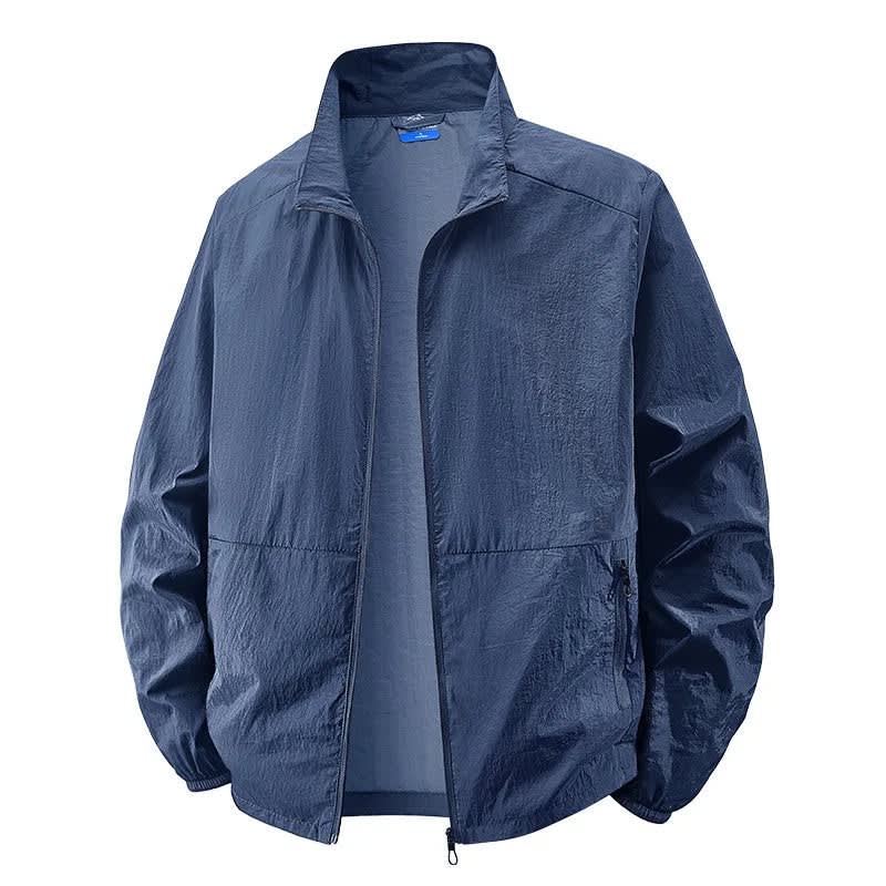 Percy Lightweight Stand Collar Zip Jacket