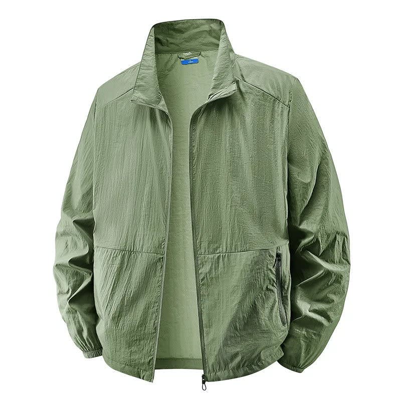 Percy Lightweight Stand Collar Zip Jacket