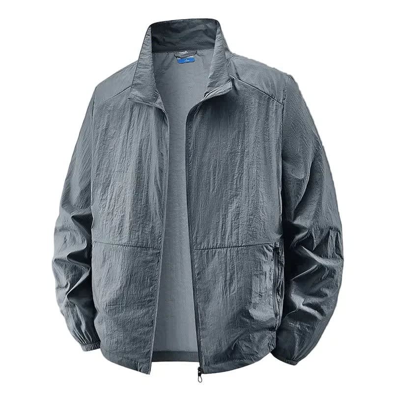 Percy Lightweight Stand Collar Zip Jacket