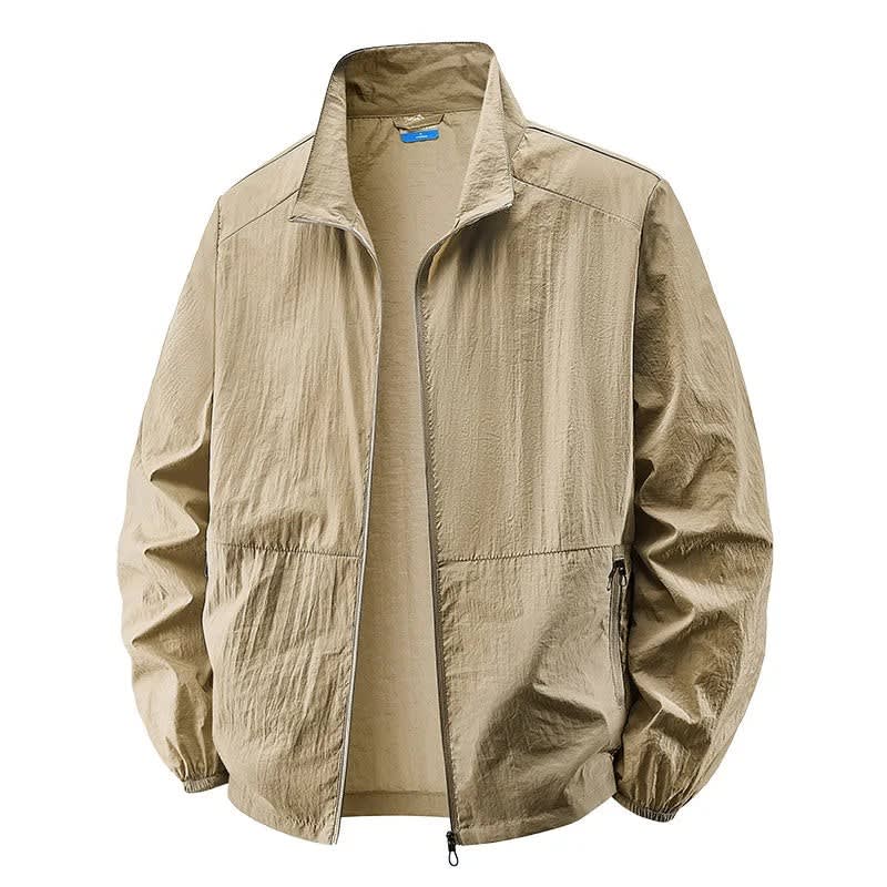 Percy Lightweight Stand Collar Zip Jacket