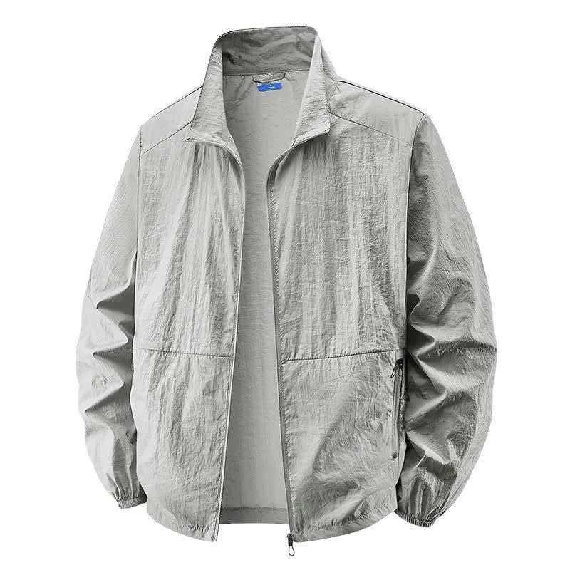 Percy Lightweight Stand Collar Zip Jacket