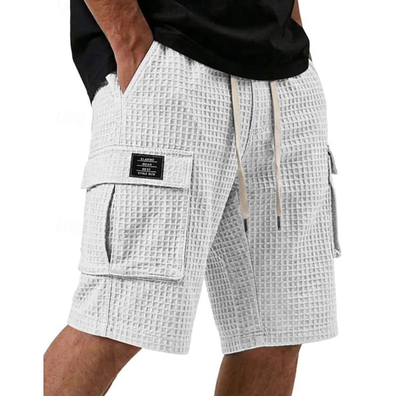 Osborne Waffle Texture Cargo Shorts