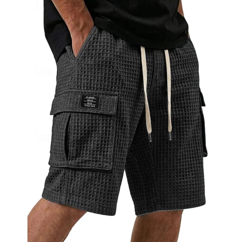 Osborne Waffle Texture Cargo Shorts
