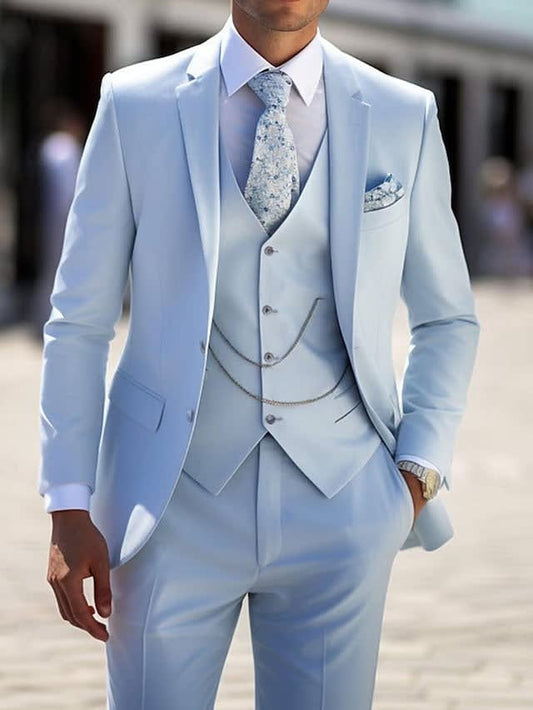 Simon Tailored Fit Three Piece Suit_1