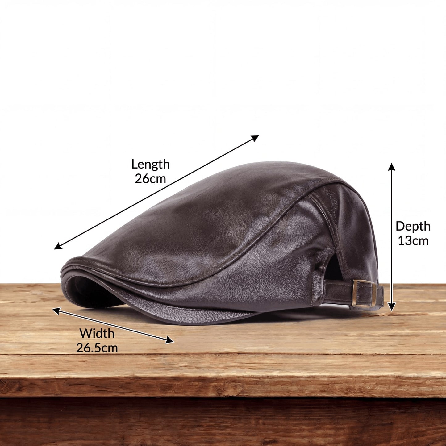 Renard Faux Leather Flat Cap_3