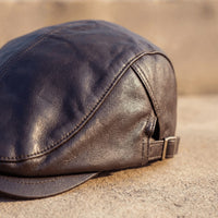 Renard Faux Leather Flat Cap