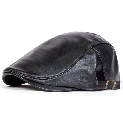 Renard Faux Leather Flat Cap_7