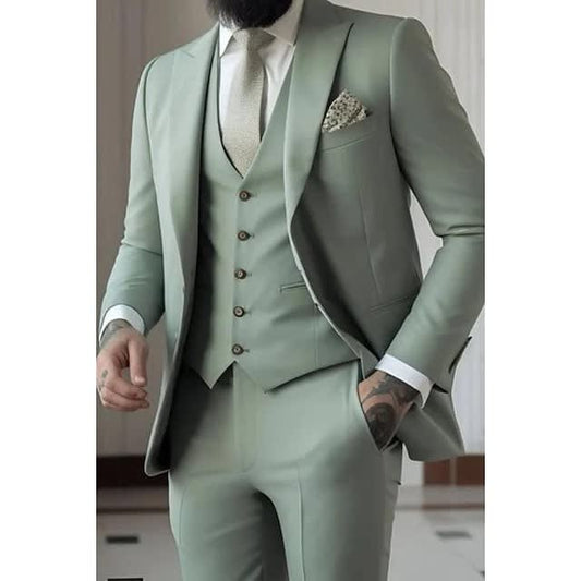 Malcolm Peak Lapel Three Piece Suit_1