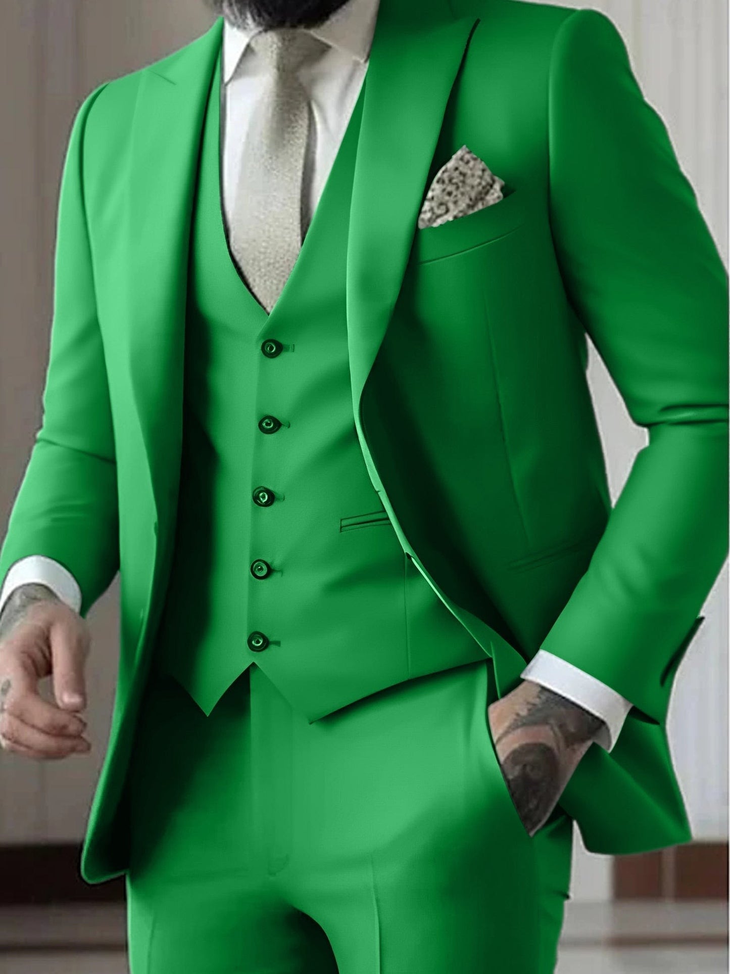 Malcolm Peak Lapel Three Piece Suit_10