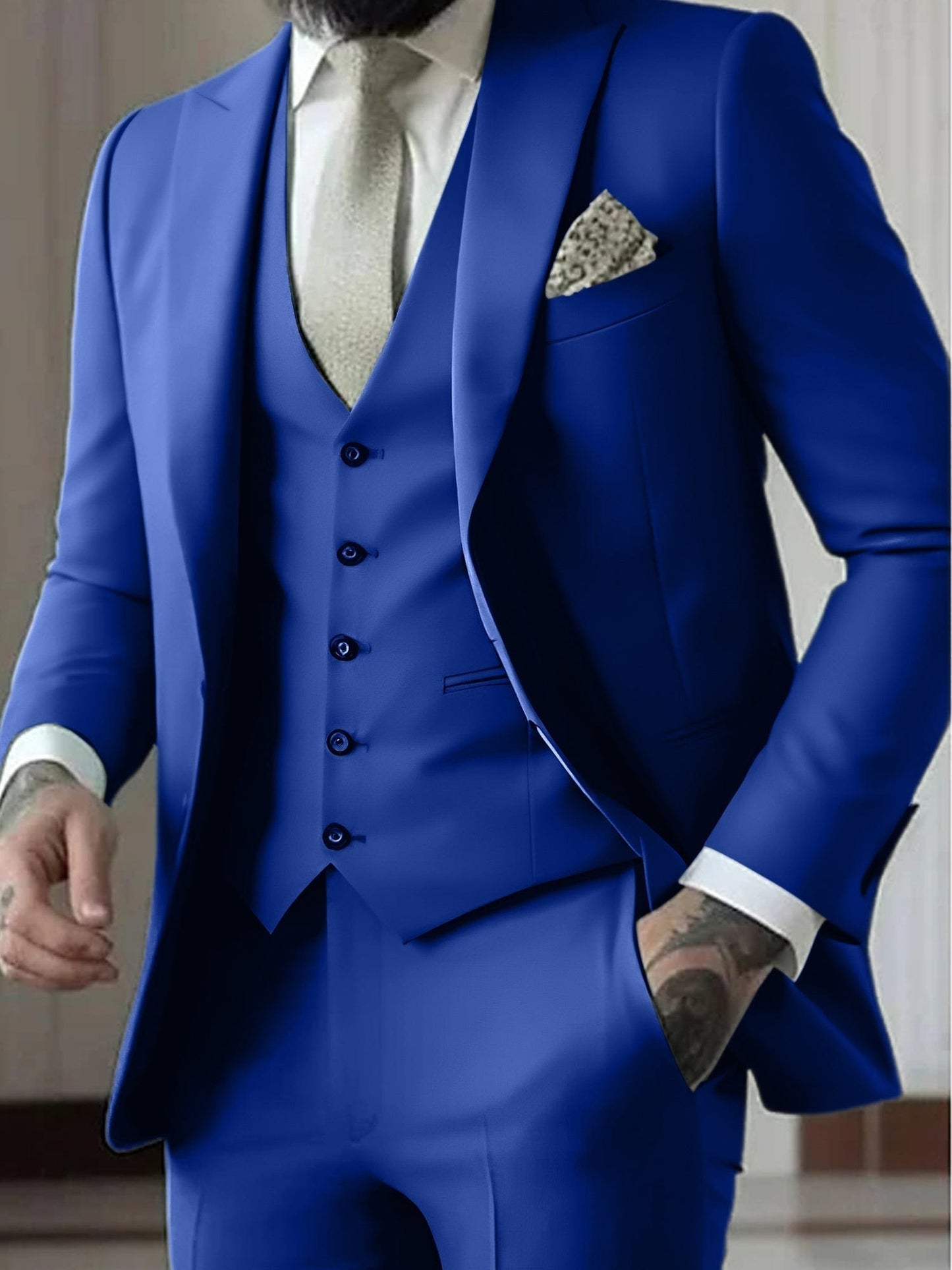 Malcolm Peak Lapel Three Piece Suit_15