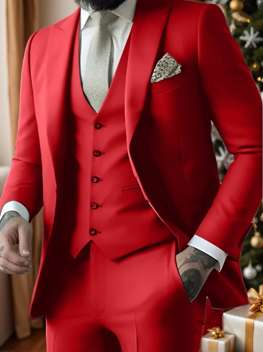 Malcolm Peak Lapel Three Piece Suit_19