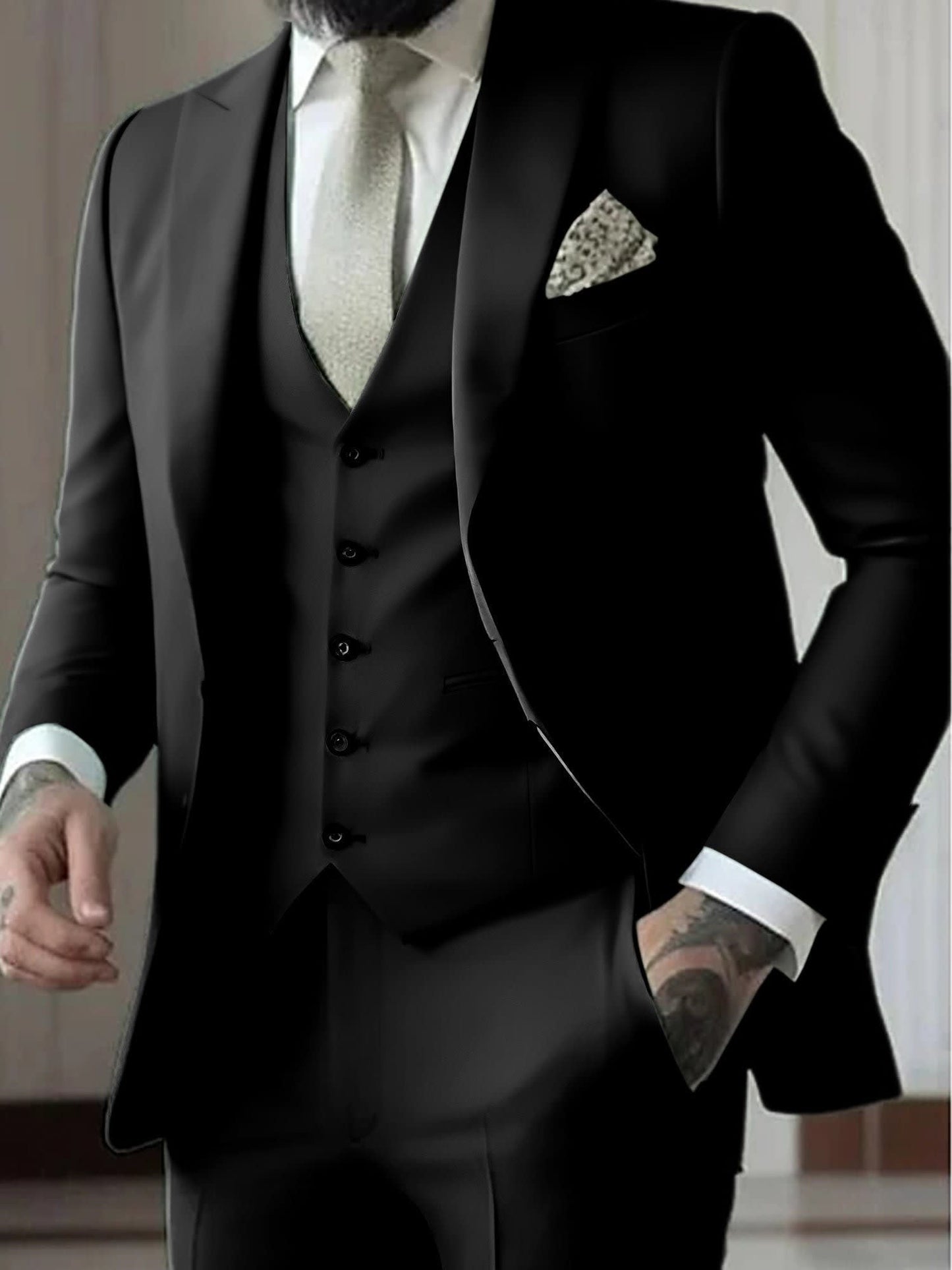 Malcolm Peak Lapel Three Piece Suit_3