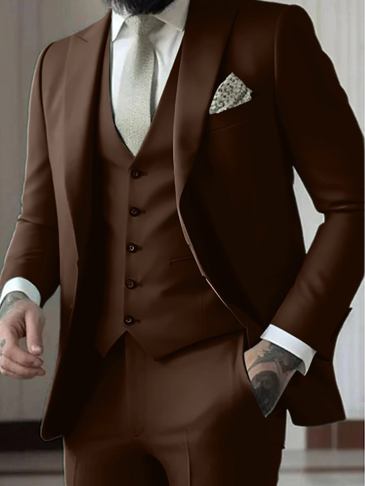 Malcolm Peak Lapel Three Piece Suit_4