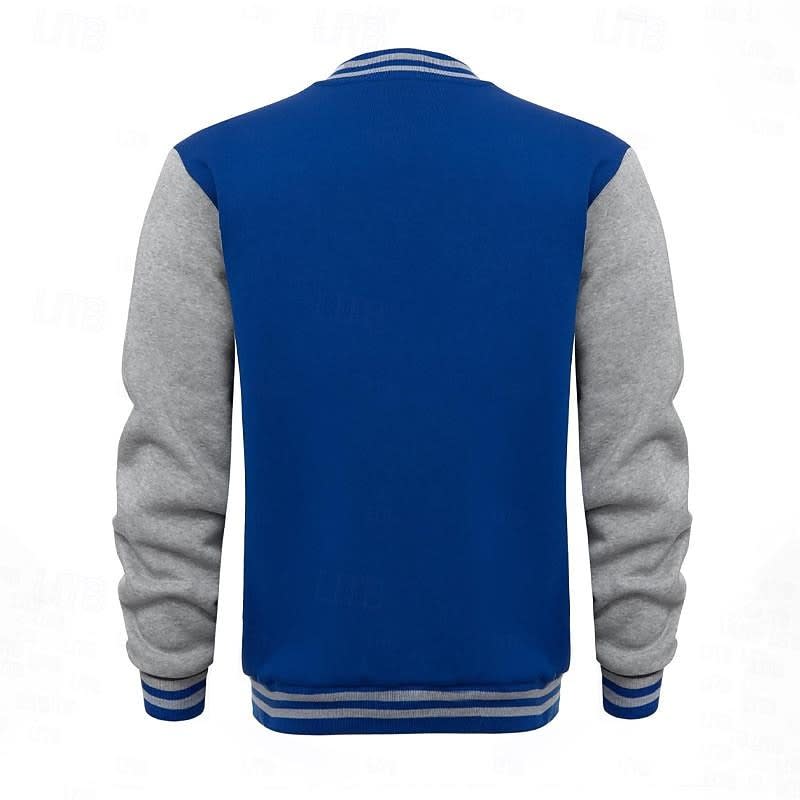 Elton Contrast Sleeve Varsity Jacket