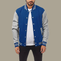 Elton Contrast Sleeve Varsity Jacket