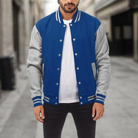 Elton Contrast Sleeve Varsity Jacket