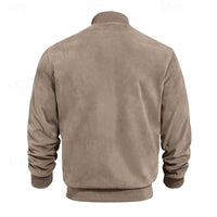 Eldon Ribbed Collar Zip Bomber Jacket