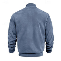 Eldon Ribbed Collar Zip Bomber Jacket