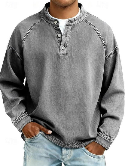 Mario Washed Raglan Long Sleeve Henley_1